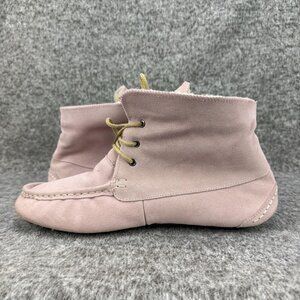 ✅Dije California Womens 11 Faux Sherling Lace-Up Moccasin Slipper Casual comfort